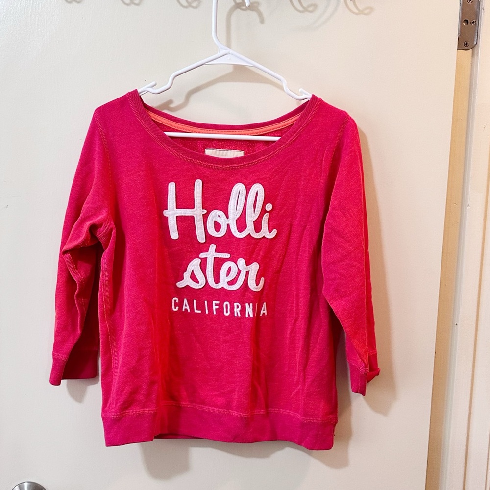 Holister hot pink sweatshirt